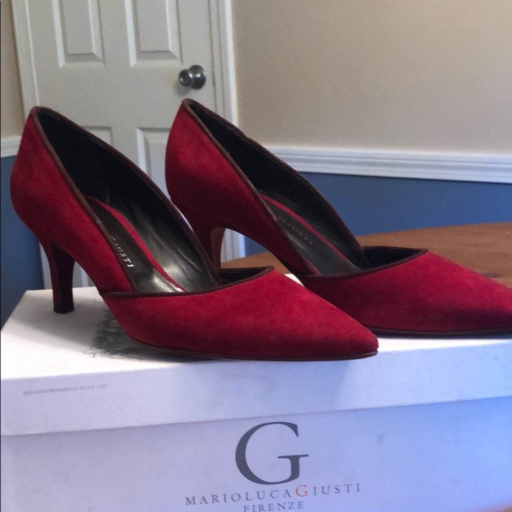 Marioluca Giusti Red Suede Shoes